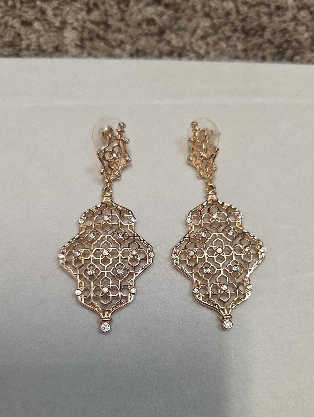 Kendra Scott Renee Filigree Drop Earrings in Rose Gold